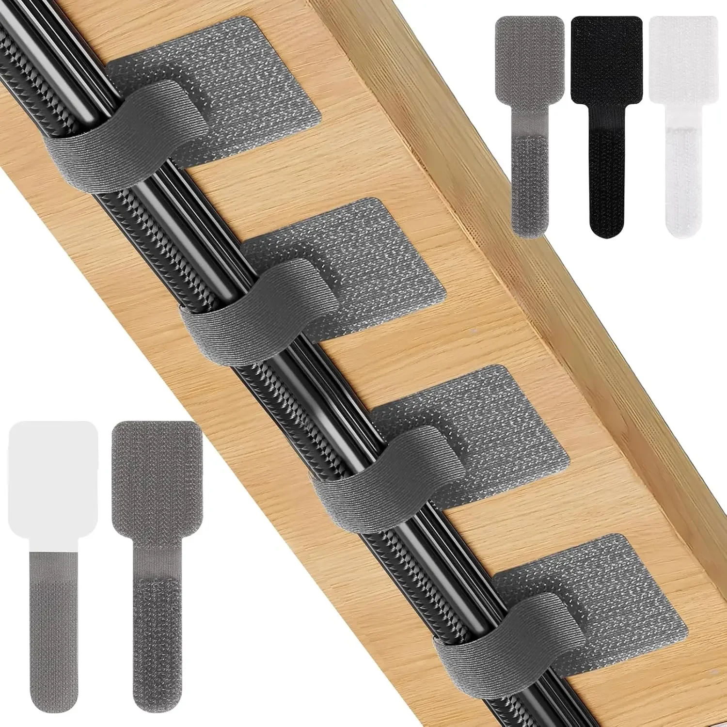 Desk Organizer - روابط كابلات جديدة قابلة لإعادة الاستخدام،