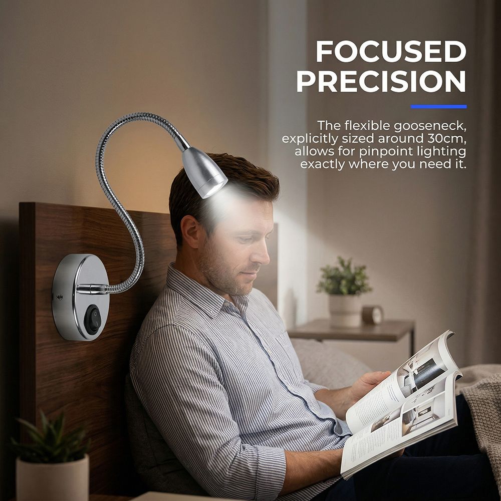 مصباح جداري LED فضي 3 واط بجهد - مراجعة Desk Lamp وسعره
