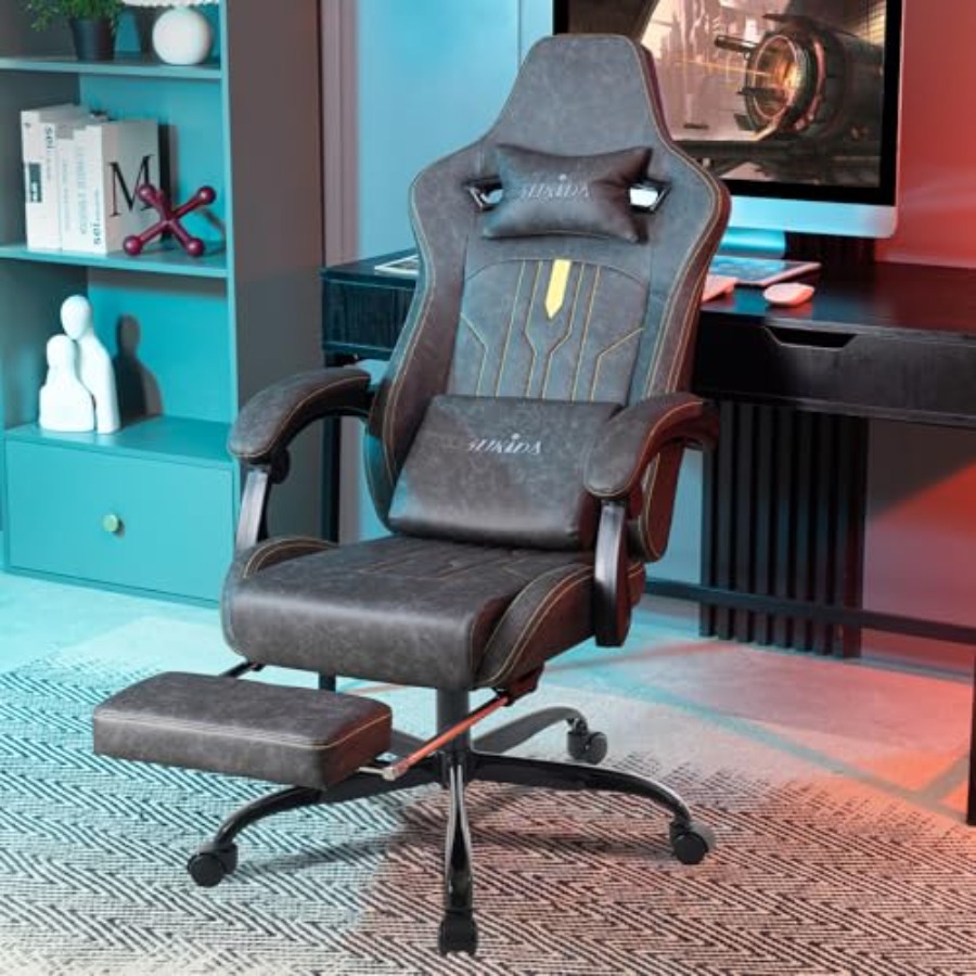 كرسي ألعاب مزود بمسند للقدمين، - مراجعة Office Chair Cushion وسعره